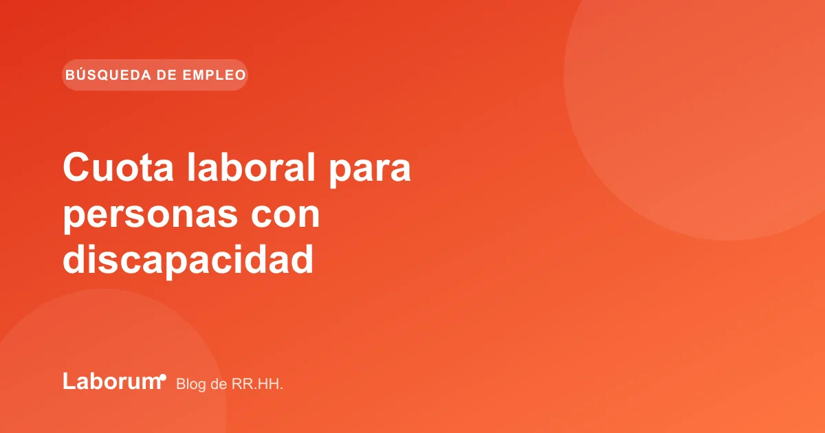 Cuota laboral para personas con discapacidad