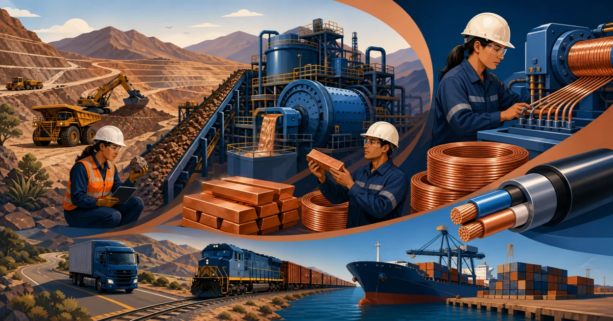 Empleos en la cadena productiva del cobre: perfiles y habilidades
