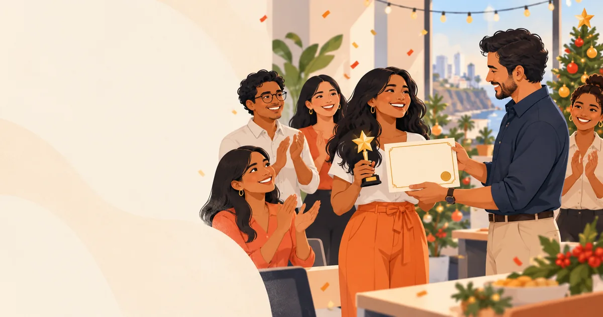 Reconocimiento de fin de año para colaboradores: ideas